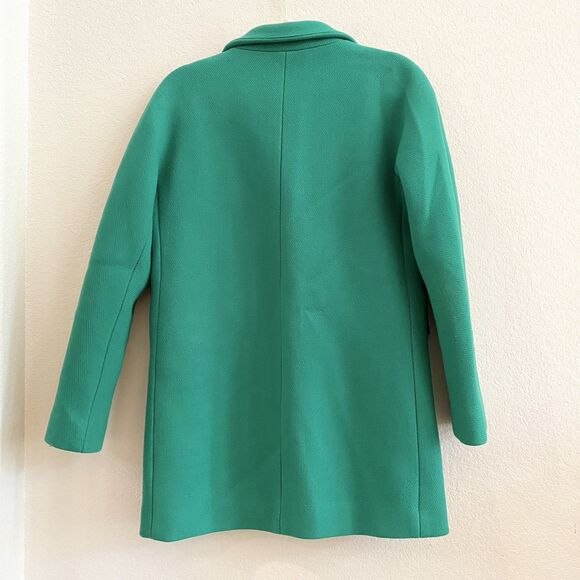 J Crew Kelly Green Stadium Cloth by Nello Gori Wool Coat Size 2 Wool Blend - Picture 12 of 12